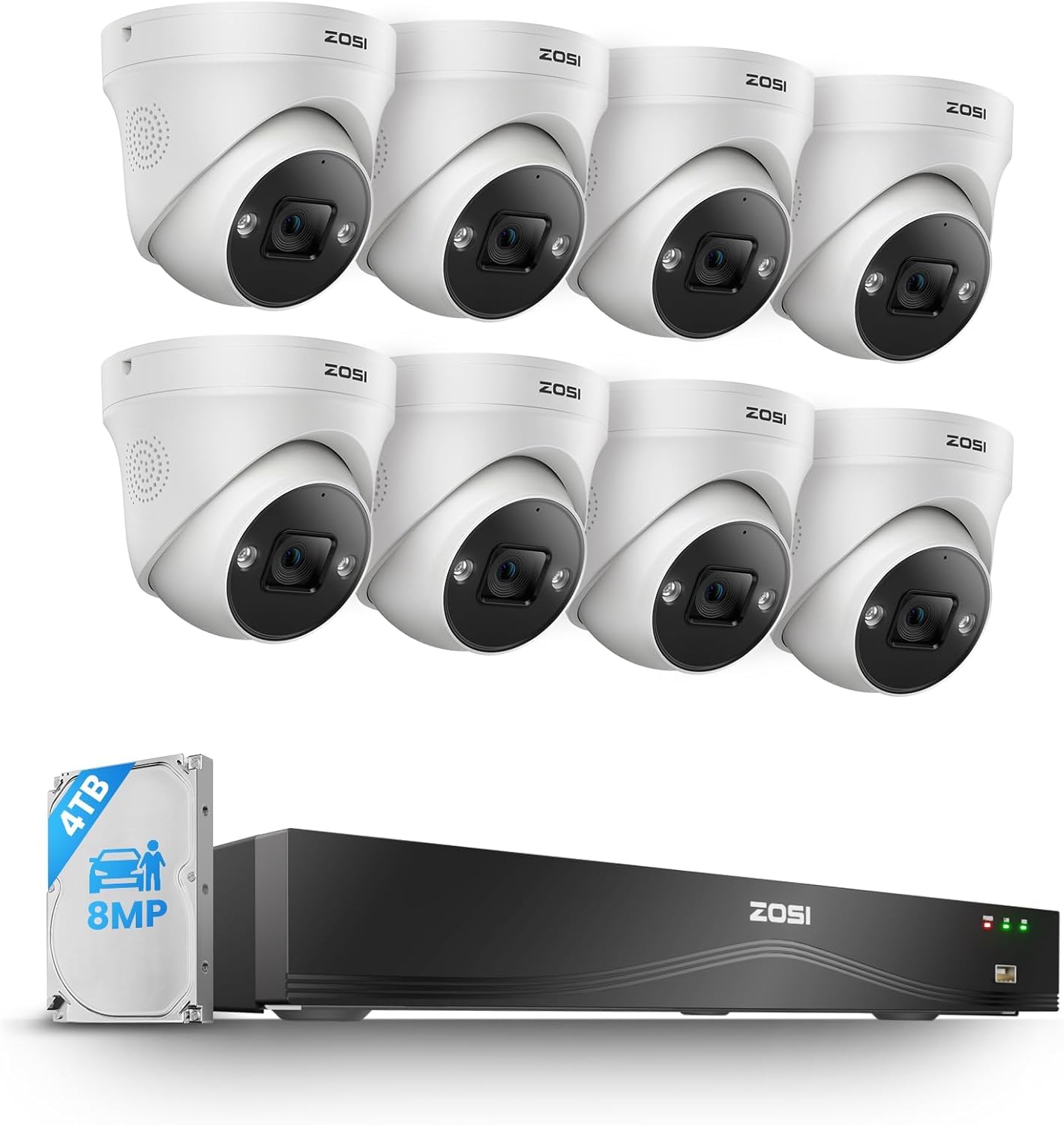 Amazon.com : ZOSI 4K PoE Security Camera System,16 Port 32CH 8MP