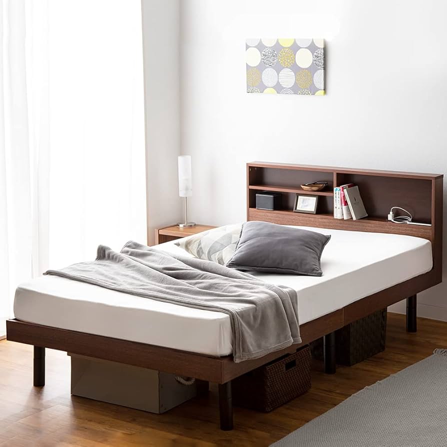 Amazon｜アイリスプラザ ベッド すのこ 棚付き ヘッドボード