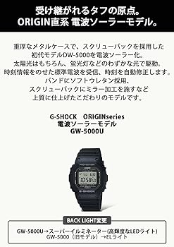 Amazon.com: CASIO G-Shock GW-5000U-1JF [20 ATM Water Resistant