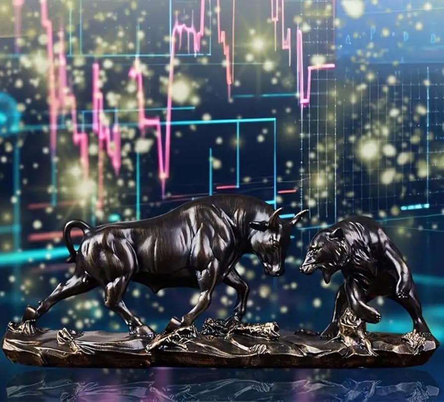 Amazon.co.jp: 米国株投資家 NY市場 ブル ベア 像 ウォール街 チャージ