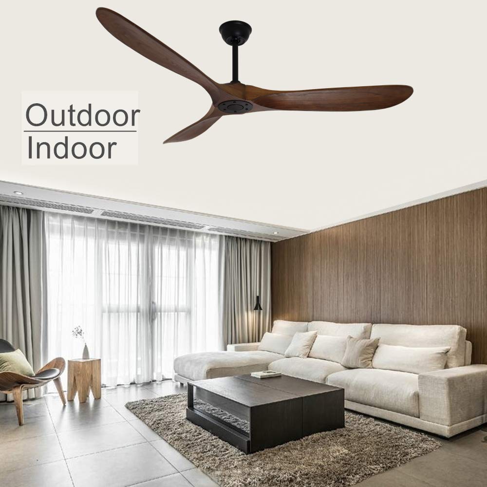 Amazon | Goozegg 60インチ 屋内 屋外 シーリングファン リモコン付き