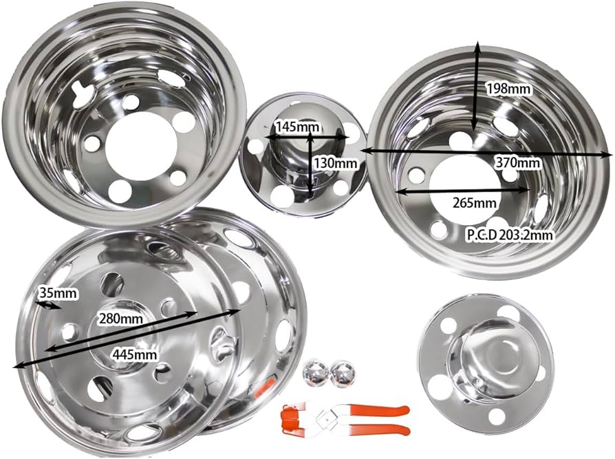 Amazon | ホイールライナー ホイールカバー 16インチ 5穴 ステンレス