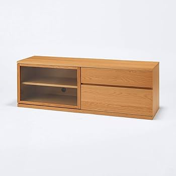 Amazon｜無印良品 木製AVラック・幅150cm・オーク材 幅150×奥行44×高さ