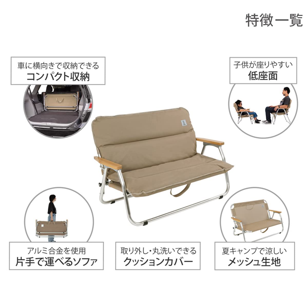 Amazon.co.jp: DOD(ディーオーディー) グッドラックソファロー 座面の