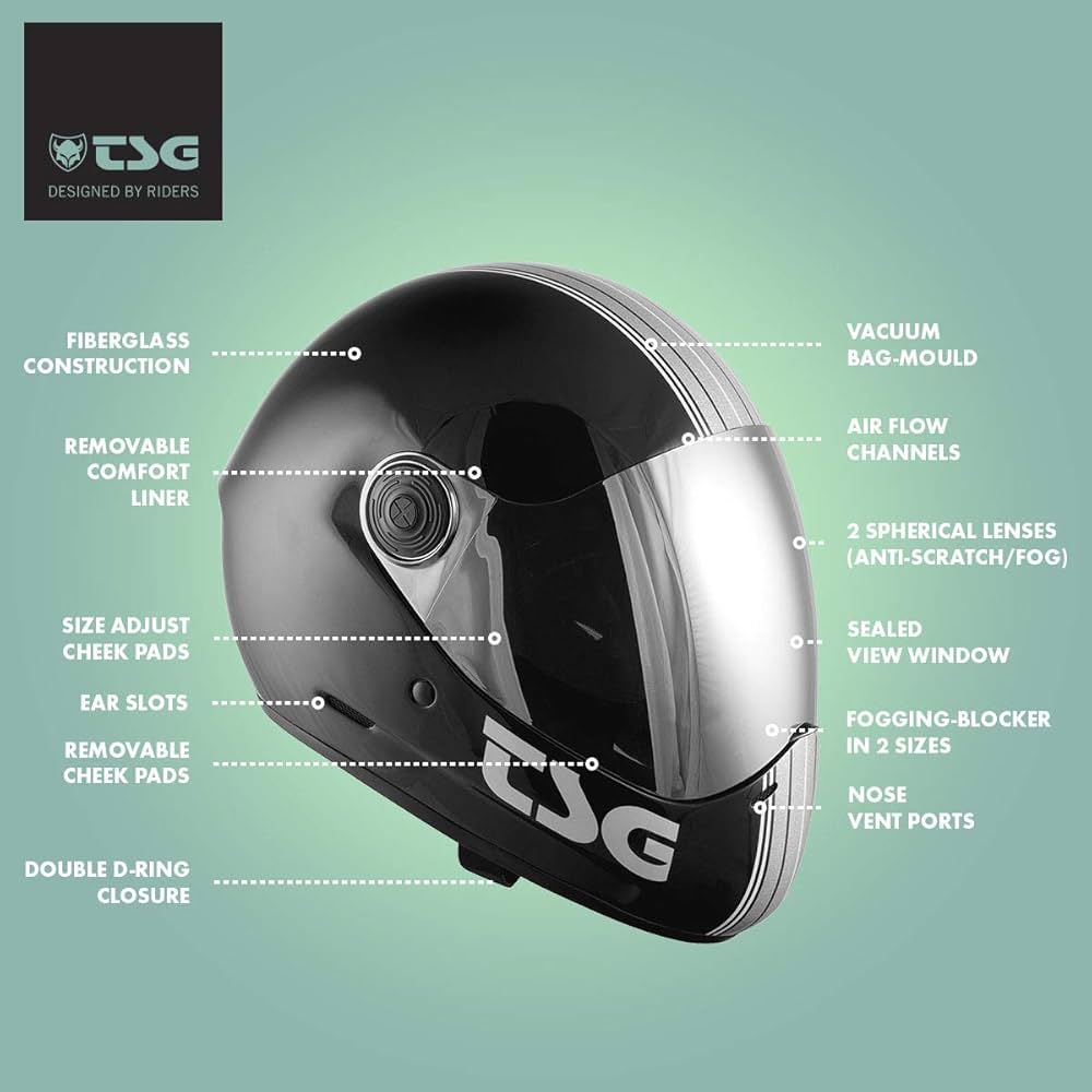Amazon.com : TSG - Pass Pro Full-face Helmet w/Two Visors