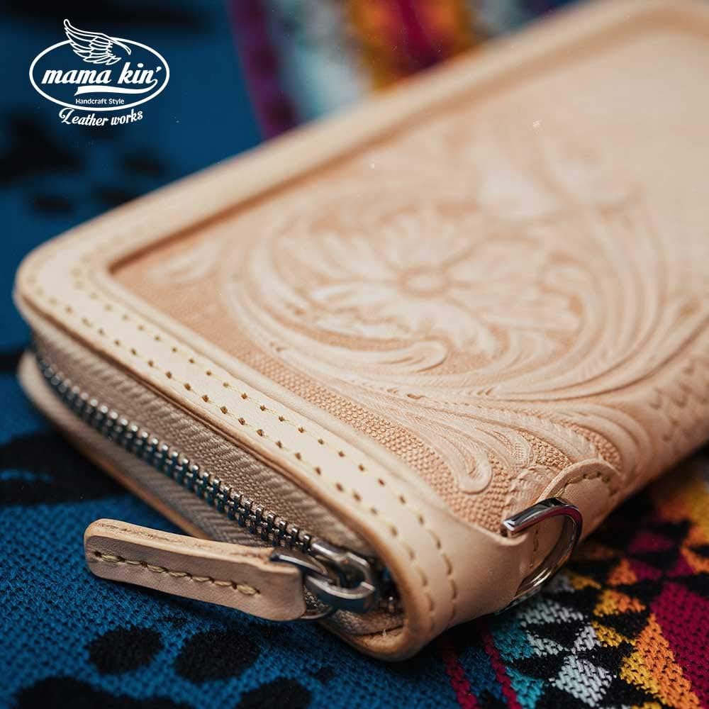 Amazon | [Mama kin'] ラウンドファスナー/長財布/メンズ財布