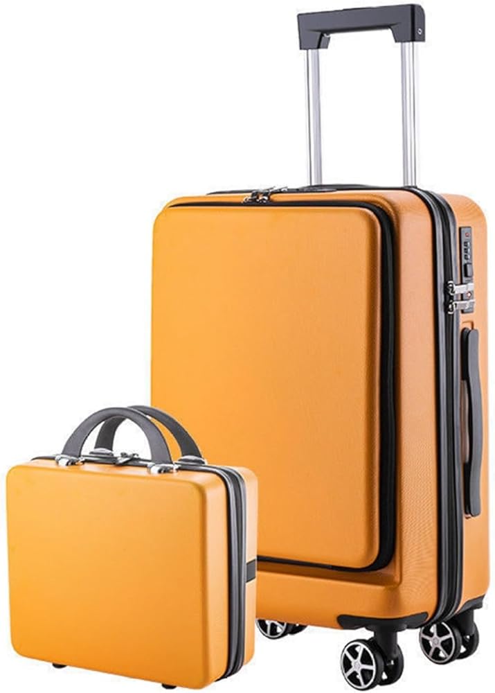 sssttt33A.L.Iフロントオープン機内持ち込みスーツケースオレンジ