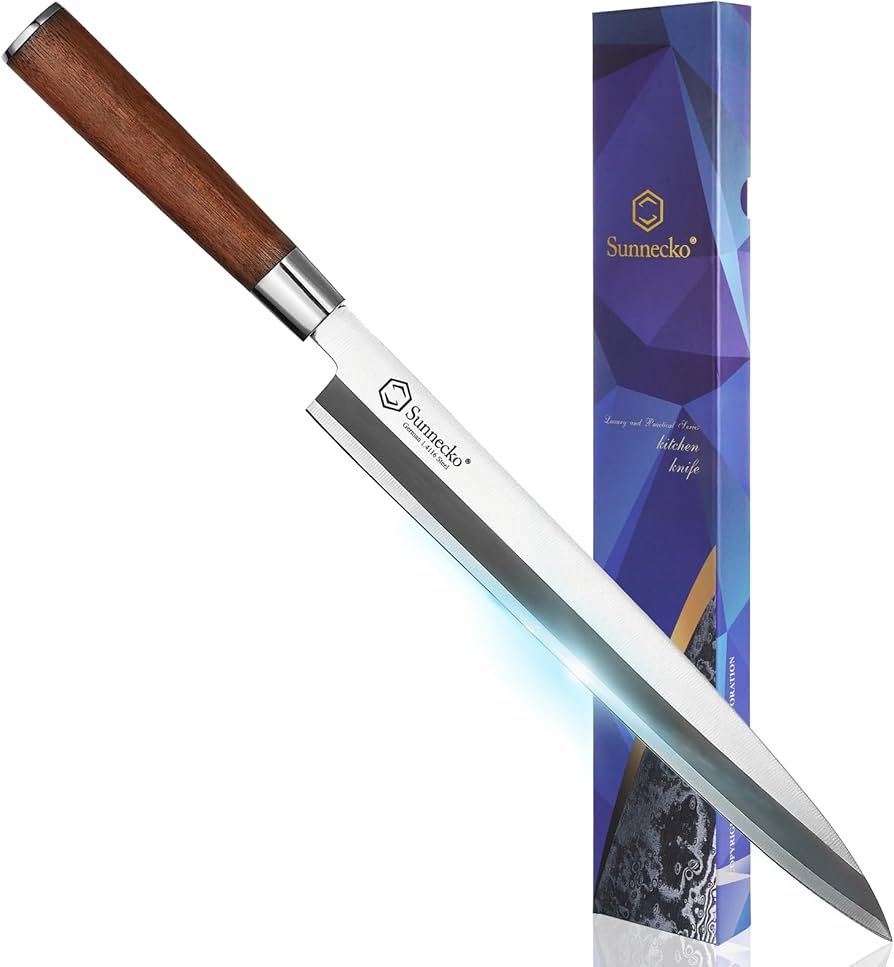 Amazon | Sunnecko 刺身包丁 包丁 柳刃 270mm ステンレス 片刃 黄檀 和