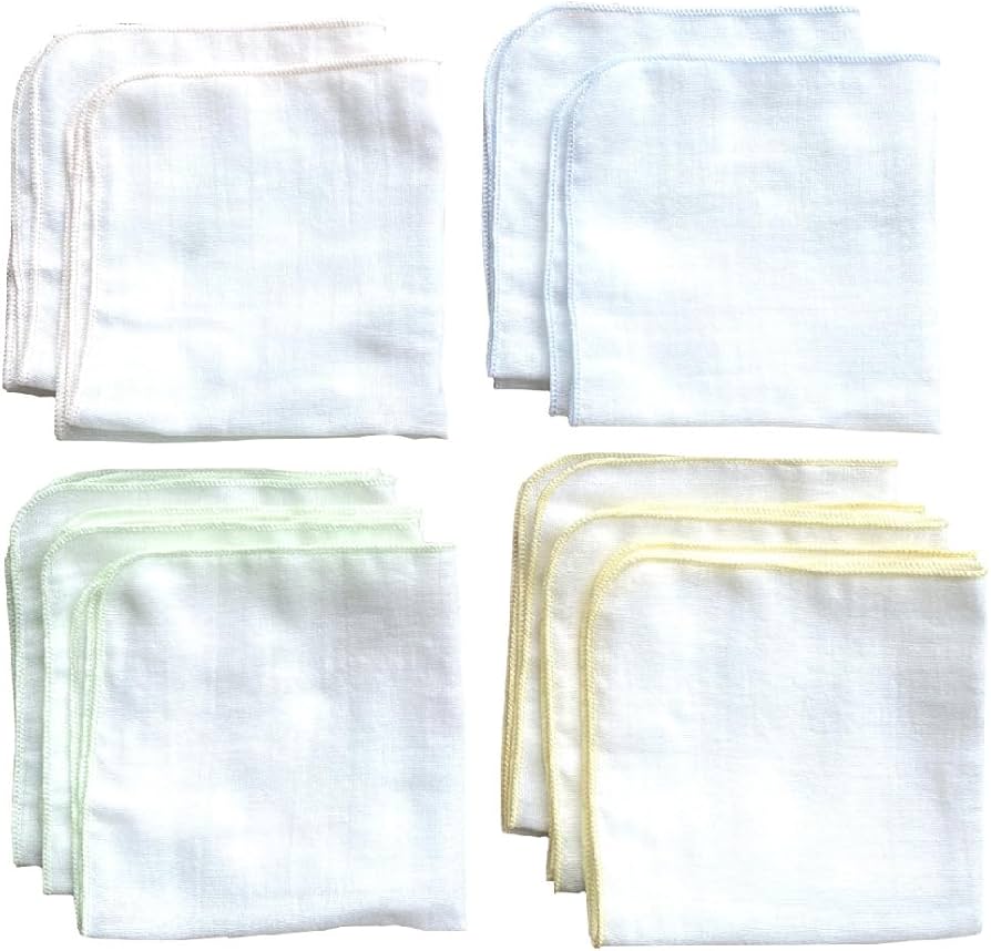 Amazon | [マシュール] ガーゼハンカチ 日本製 赤ちゃん 25×25㎝ 10枚
