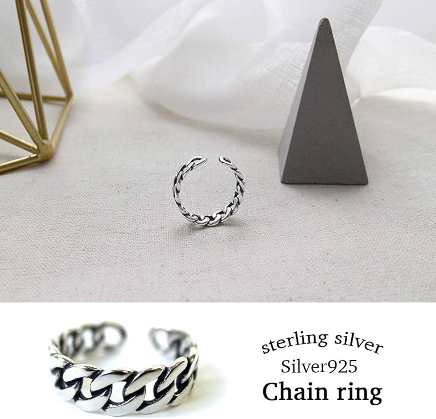 Amazon.co.jp: シルバー925 チェーン リング 指輪 アクセサリー