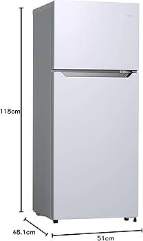 Amazon.co.jp: ハイセンス 小型 冷蔵庫 幅48.1cm 120L ホワイト HR