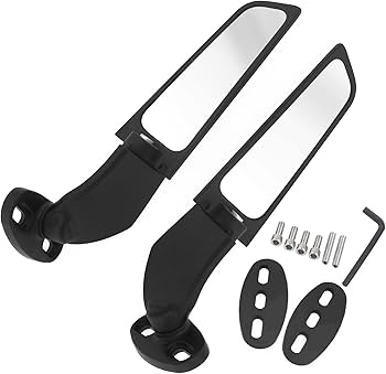 Amazon | QIDIAN オートバイミラー ウィンドウィング 調節可能 回転