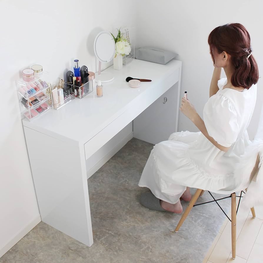 Amazon｜ドレッサーデスク Alice 幅120cm 鏡面仕上げ ドレッシング