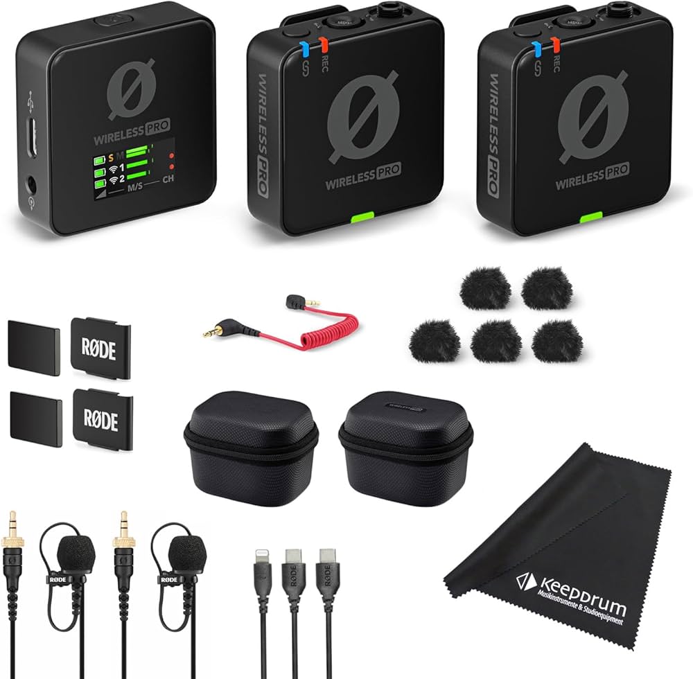 Rode Wireless Pro - Set microfono digitale a 2 canali senza fili +