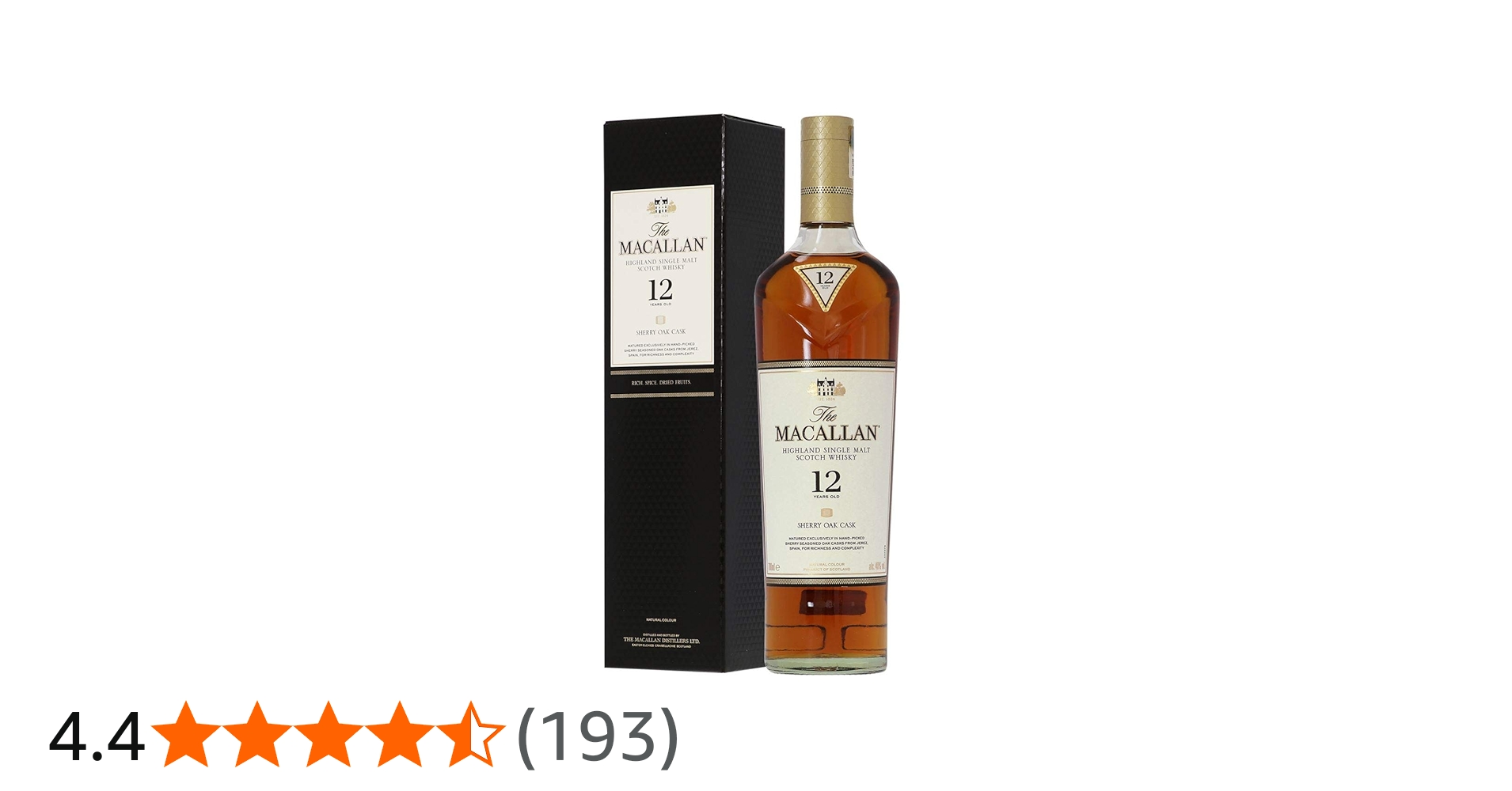 Amazon.co.jp: ザ マッカラン 12年 シェリーオーク 40度 700ml [正規品