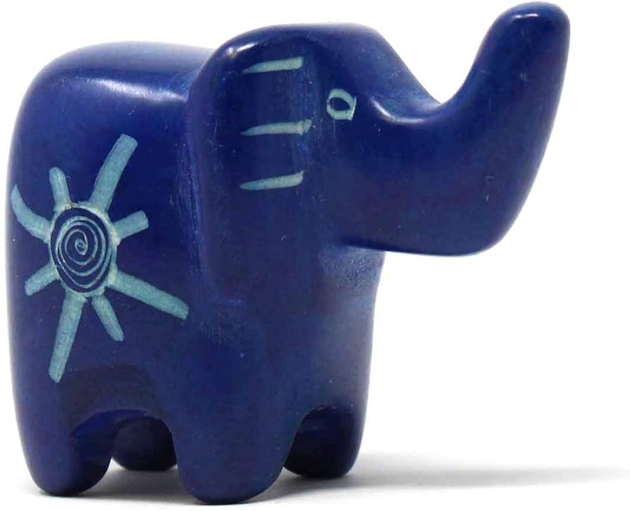 Amazon.co.jp: Global Crafts ソープストーン 小さな象の置物 ケニアで