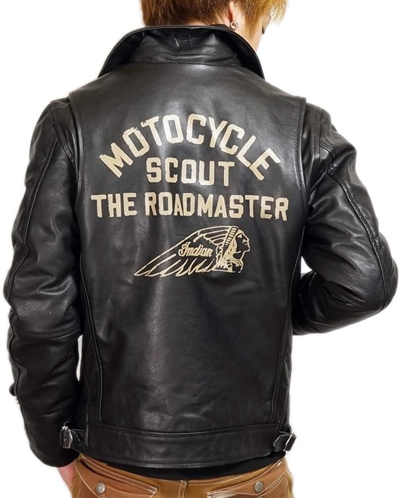 Amazon | [インディアンモトサイクル] カウレザー シングルライダース