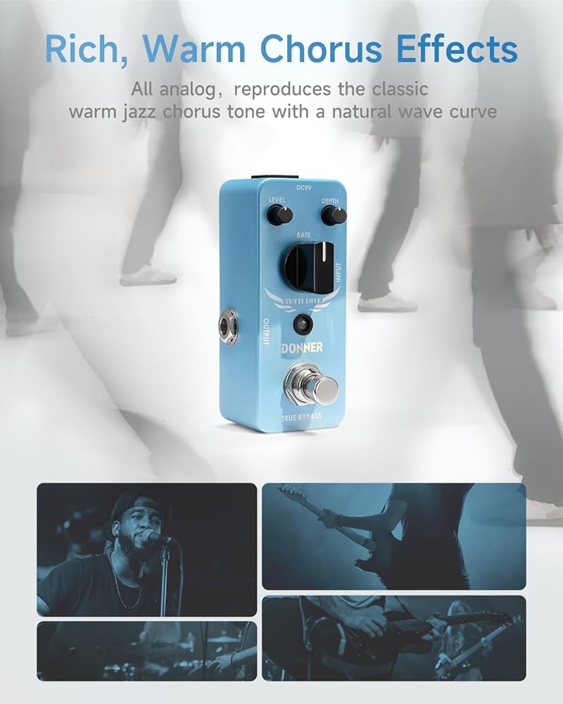 Amazon.com: Donner Chorus Pedal, Tutti Love Analog Chorus Effect