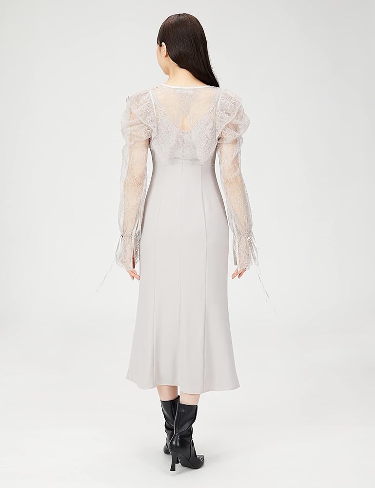 Amazon.co.jp: [SNIDEL] レースボレロデコルテオープンワンピ