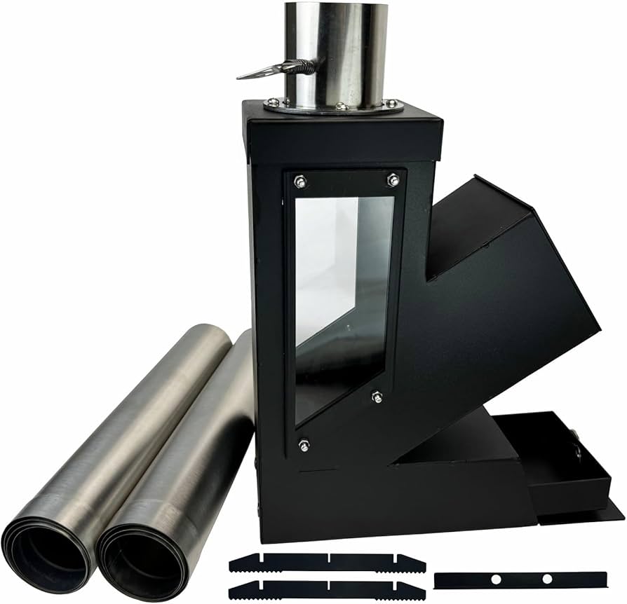 Amazon.co.jp: Solotour 焚き火台 ロケットストーブ 小薪ストーブ 両用