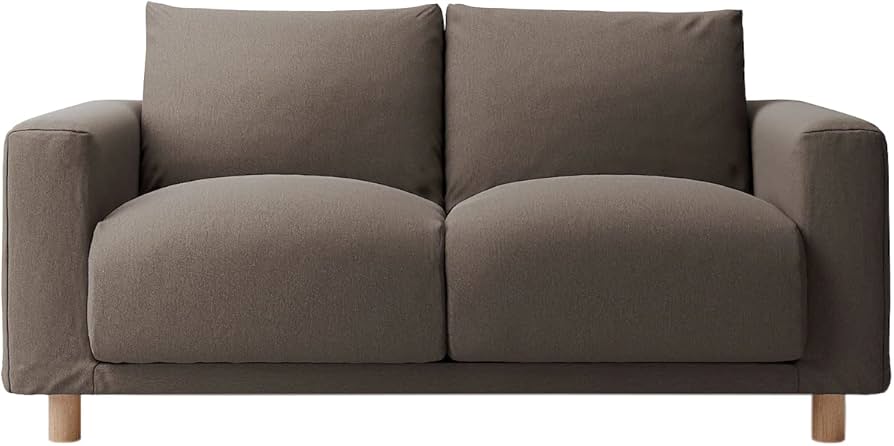 Amazon｜無印良品 カバー ブラウン 洗いざらしの綿帆布 ソファ本体 2