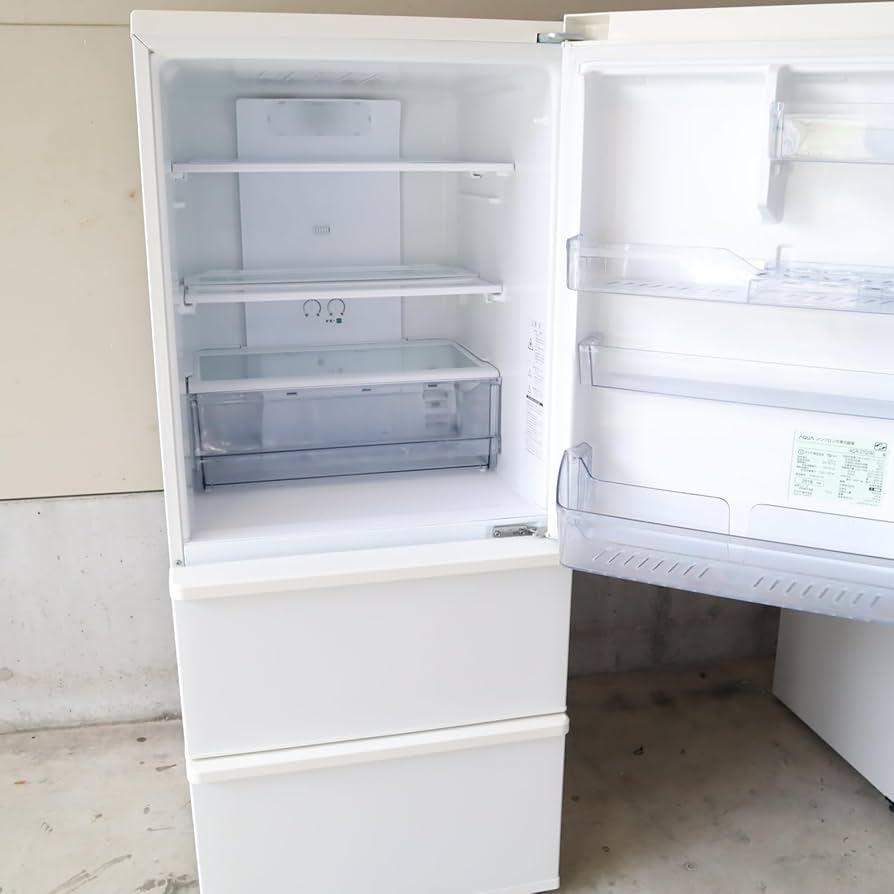 Amazon | AQR-27G-W(ナチュラルホワイト) 3ドア冷蔵庫 右開き 272L