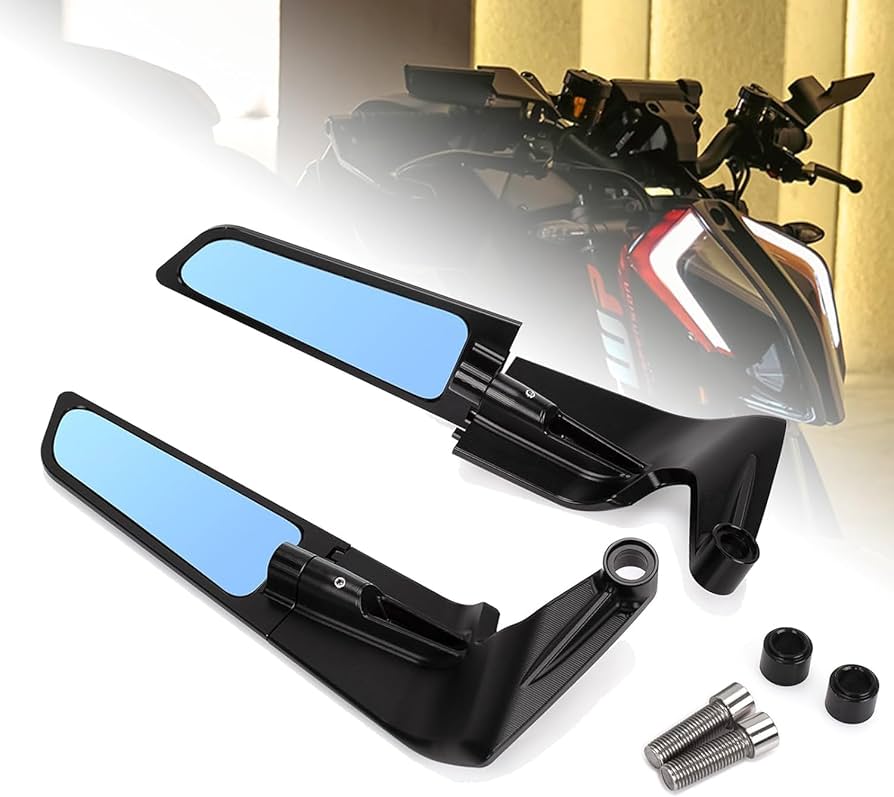 Amazon | バイク バックミラー調整可能なステルスミラー 固定翼バック