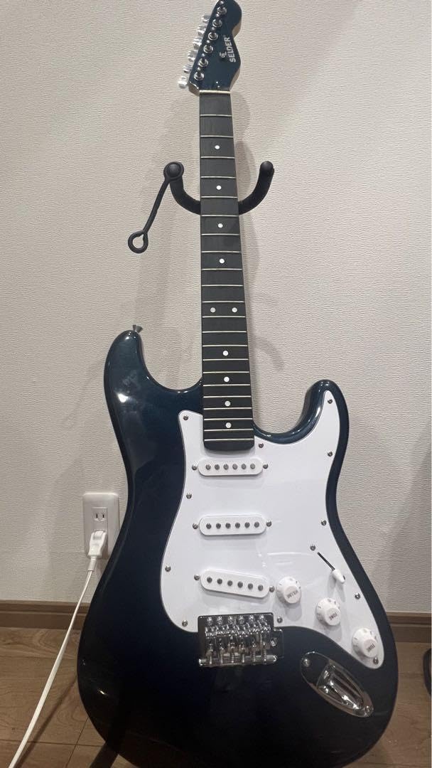 Amazon.co.jp: SELDER エレキギター ネイビー ピック、アンプ