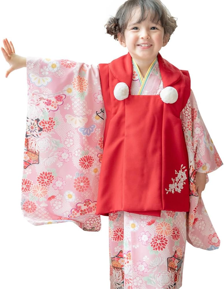 Amazon | [キャサリンコテージ]七五三 女の子 被布セット 3歳用 着物