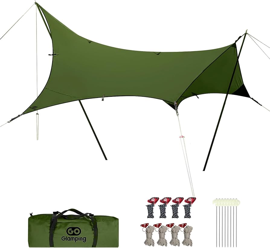 GO Glamping 山帆タープ（TC素材） GOGlamping 山帆ヘキサタープ TC