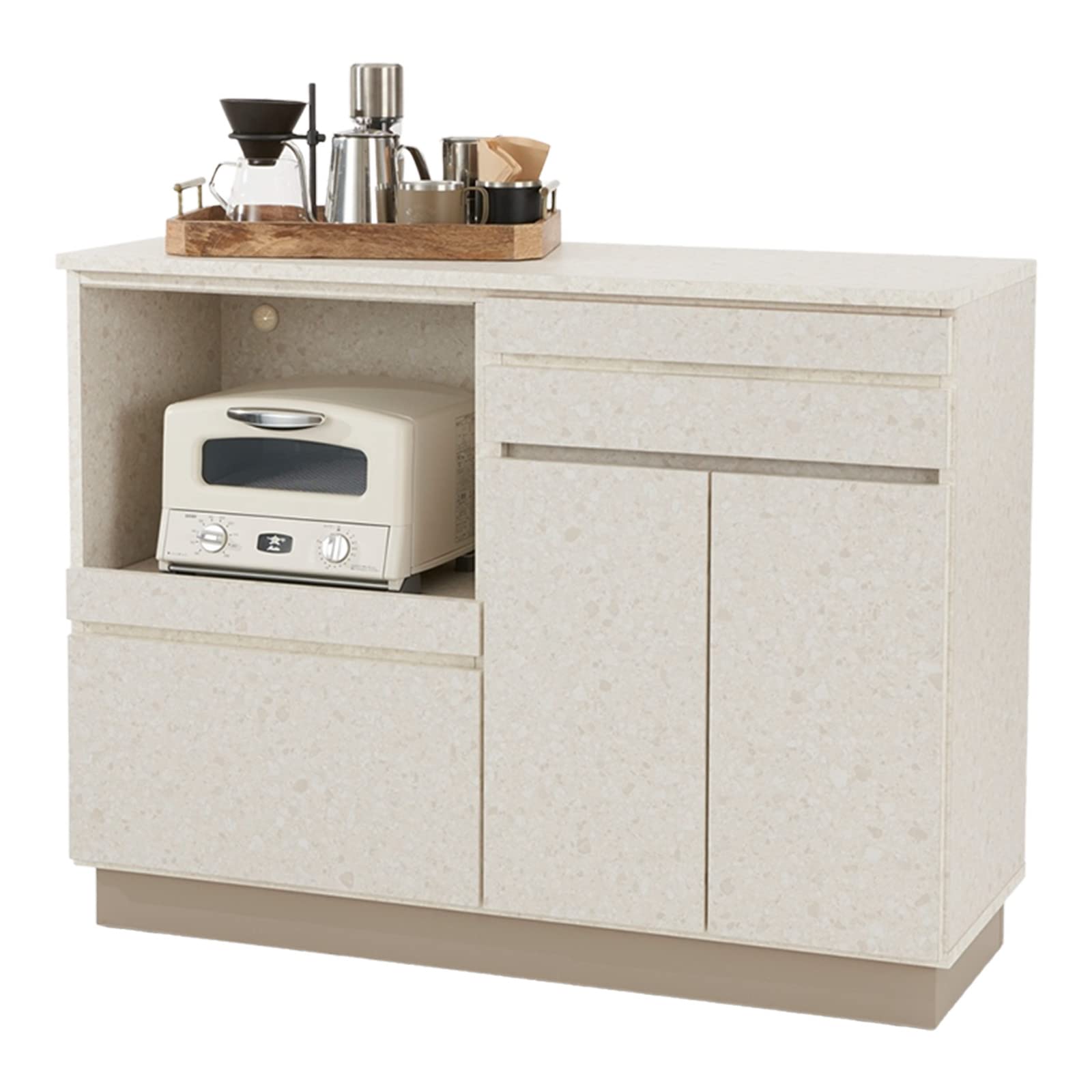 Amazon.co.jp: LOWYA ロウヤ 食器棚 ロータイプ キッチンカウンター