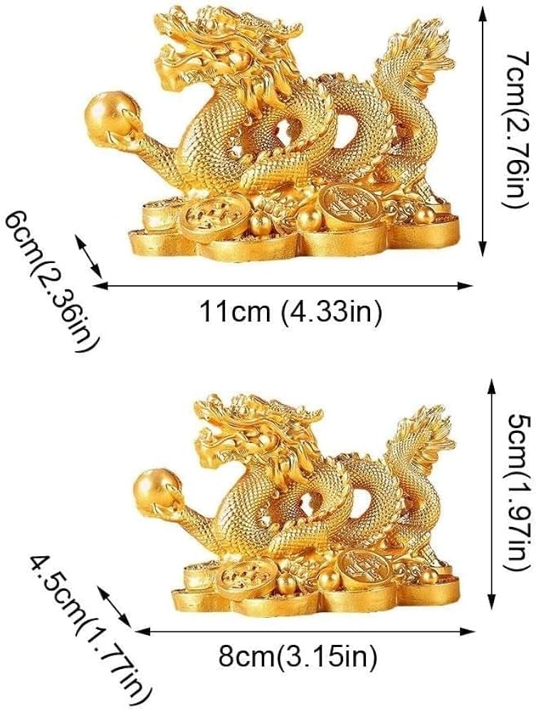 Amazon.co.jp: 龍の置物 中国の風水ドラゴン像 風水のドラゴン中国