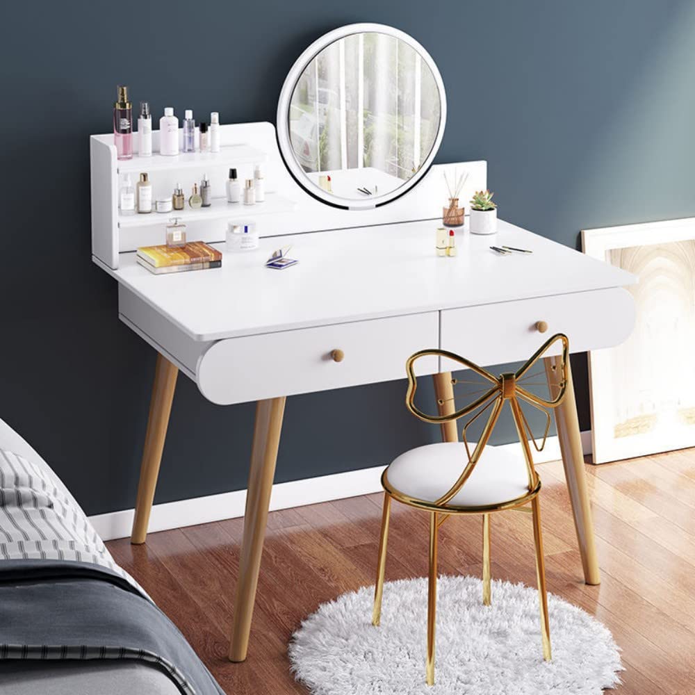 Amazon｜ドレッサーセットライト、照明鏡とパッド入り椅子、大容量