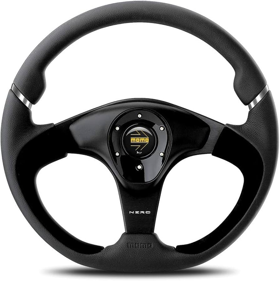 Amazon | MOMO(モモ) ステアリング ネロ 35パイ BK/スエード N-2