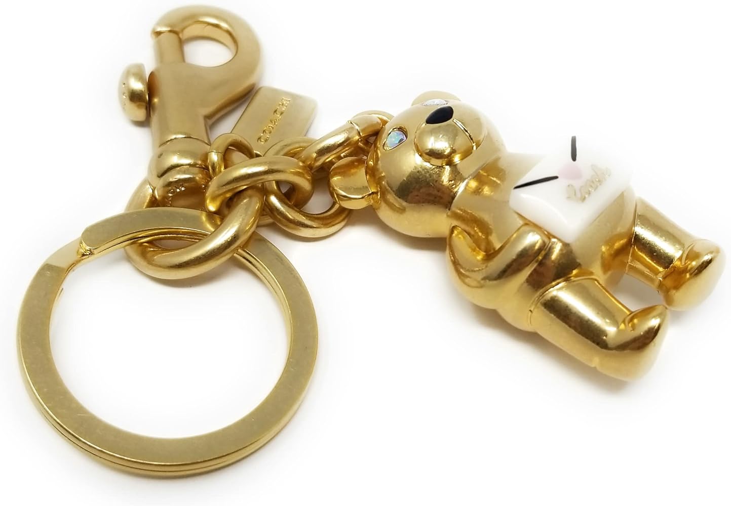 Amazon.co.jp: COACH(コーチ)ベア バッグチャーム キーリングゴールド