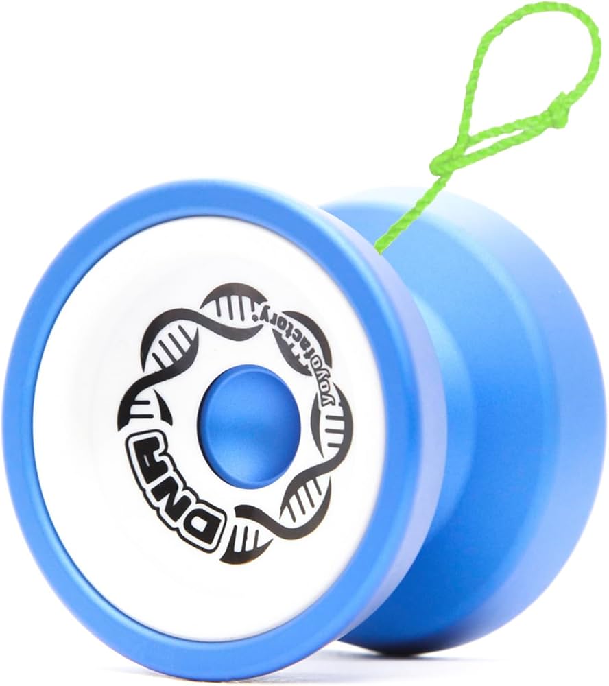 YoyoFactory DNA Yo-Yo - Blue White (Metal Yoyo, Twine, Ball