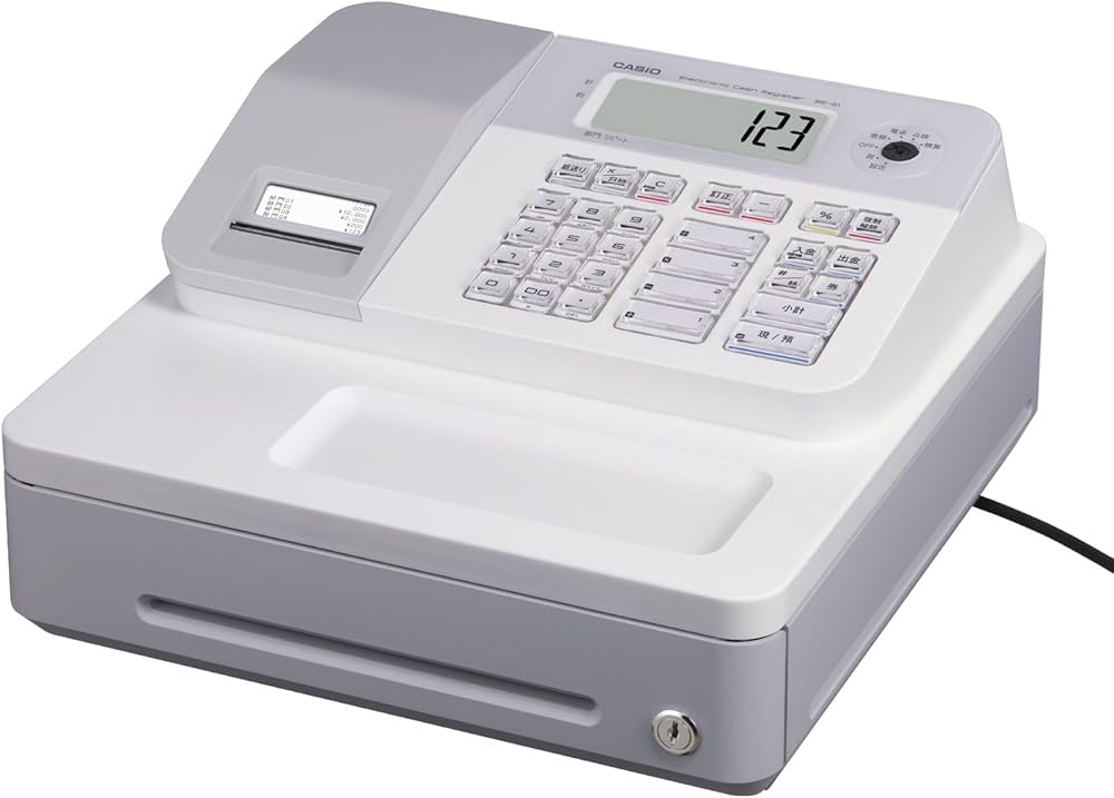 Amazon | カシオ レジスター 客面液晶表示 小型ドロア SE-G1WE
