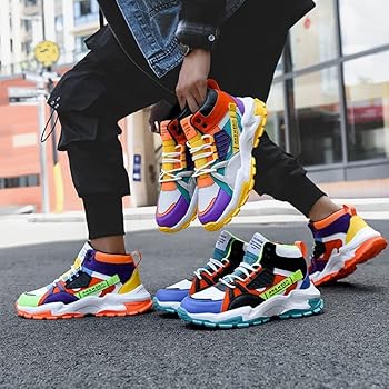 Amazon.co.jp: スニーカー メンズ カジュアルスニーカー カラフル