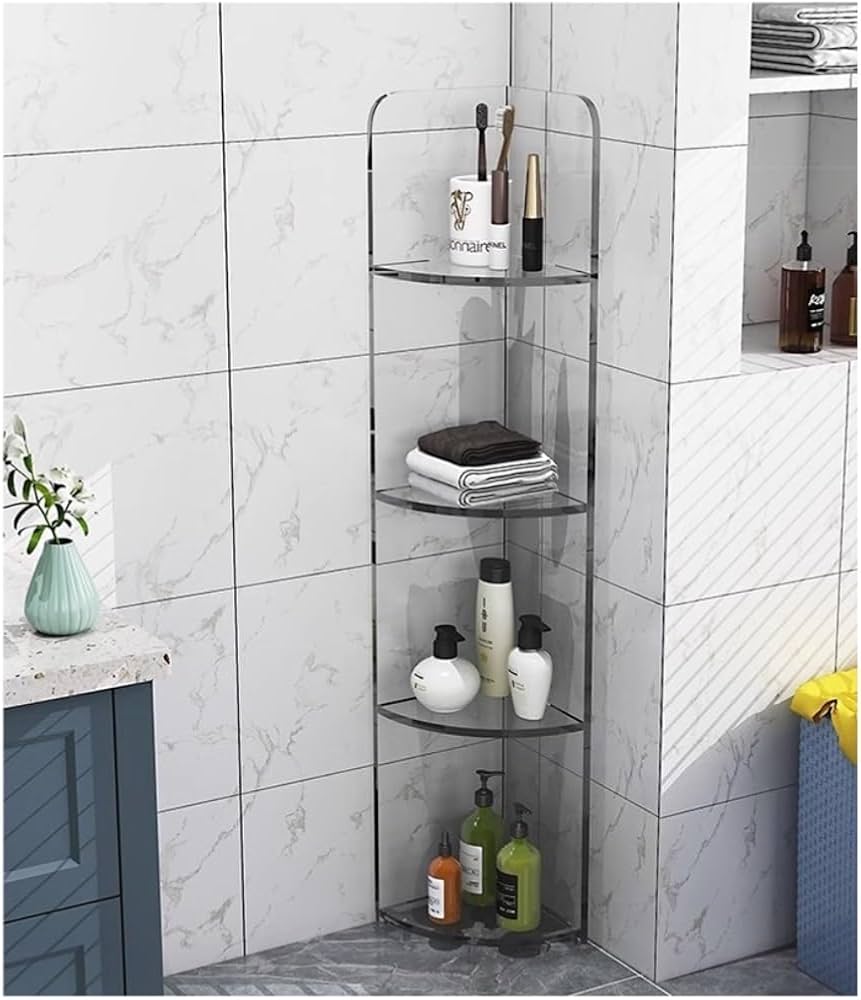 Amazon｜コーナーラック コーナー 棚 アクリルコーナー棚 4 段立ち