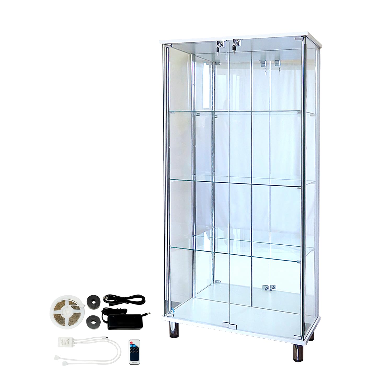 Amazon.co.jp: ガラスコレクションケース JONY ジョニー 背面ミラー