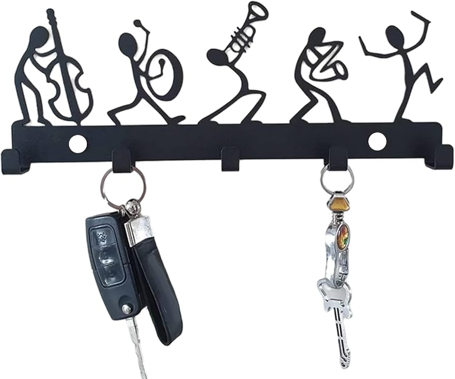 Amazon.com: JOROBURO Key Rack, Creative Black Key Holder with 5