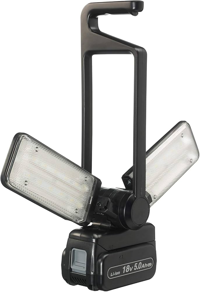 Amazon.co.jp: パナソニック 充電LEDマルチ投光器 ブラック【5.0Ah電池