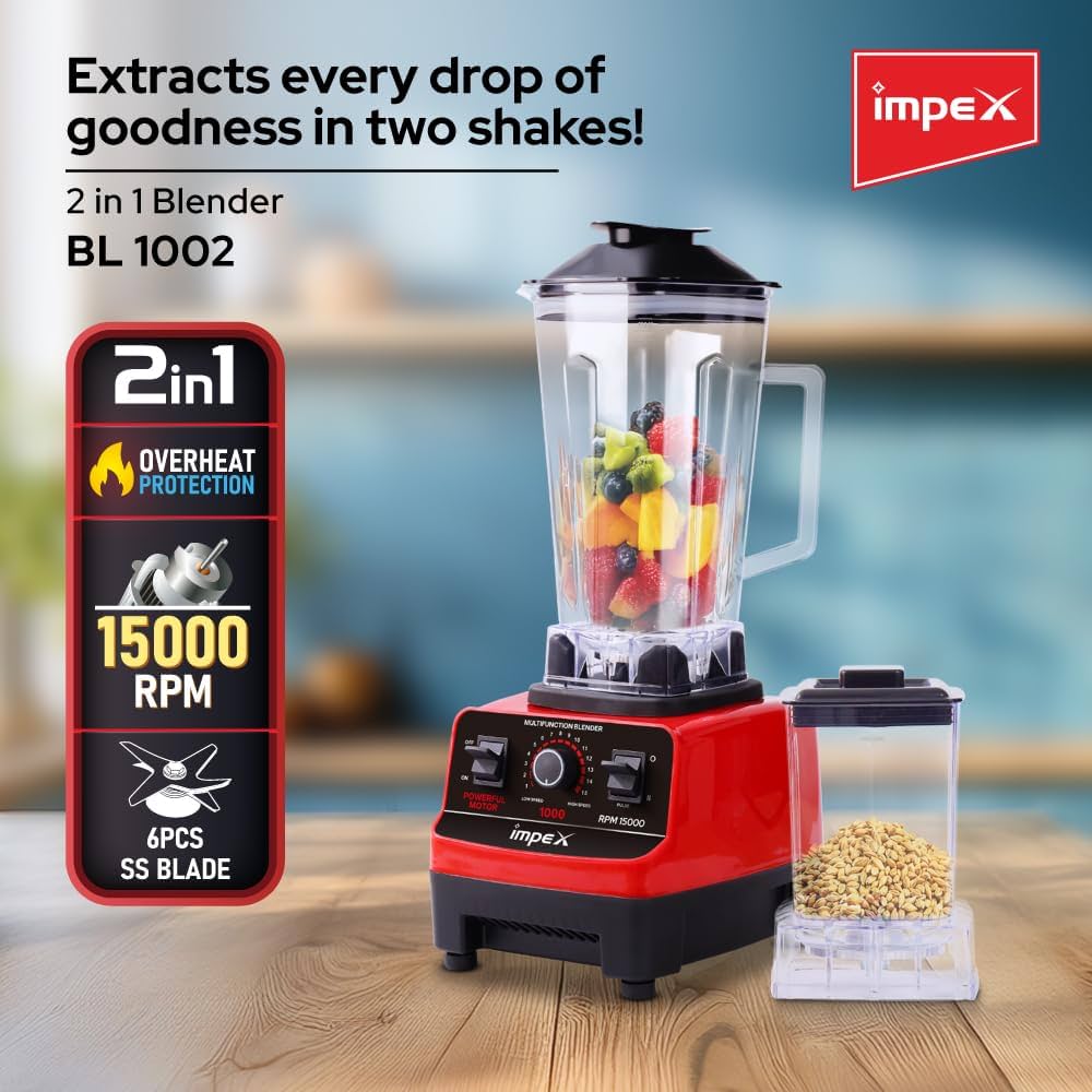 Impex Multi-Function 2-in-1 Blender | High-Speed Mixer Grinder