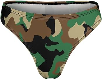 Amazon.co.jp: パンティ 迷彩柄 軍緑色 カモフラージュ ショーツ T