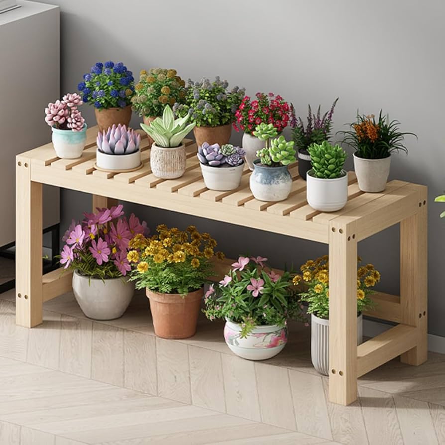 Amazon.co.jp: [GZGZ] プランター台 花台 棚板セット1段（ハイタイプ