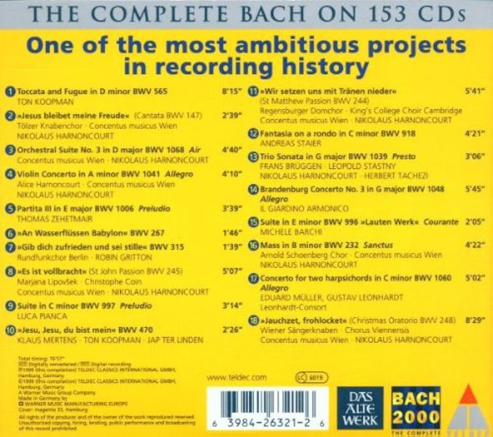 Bach, Johann Sebastian, Nikolaus Harnoncourt, Robin Gritton