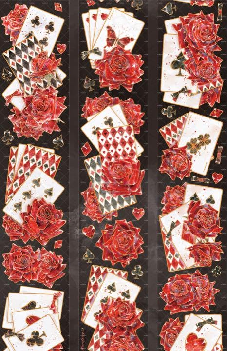 Amazon.co.jp: 海外マスキングテープ PET マステ 薔薇 トランプ 10m