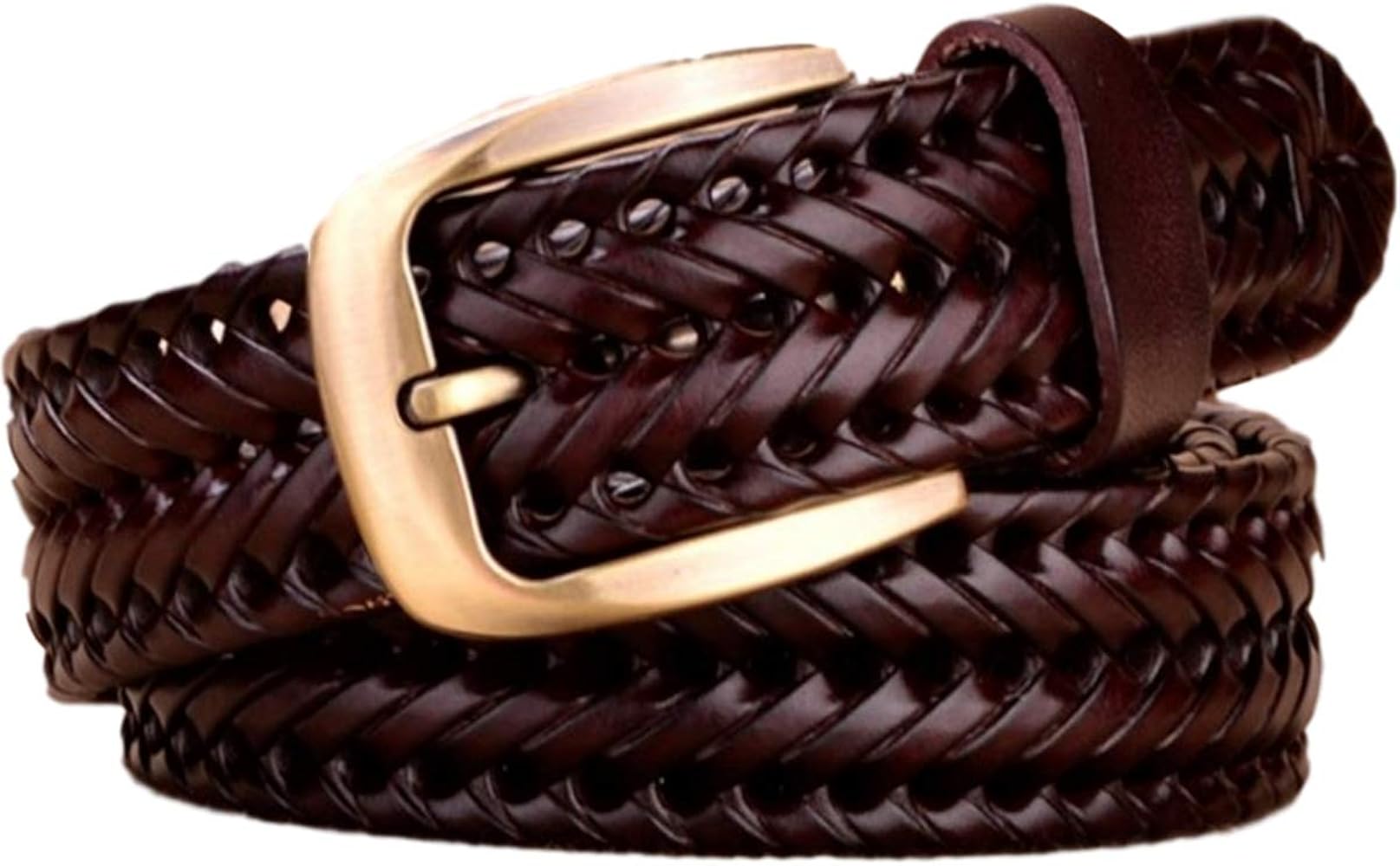 Amazon | [crbelte] イタリアン レザー メッシュ ベルト メンズ