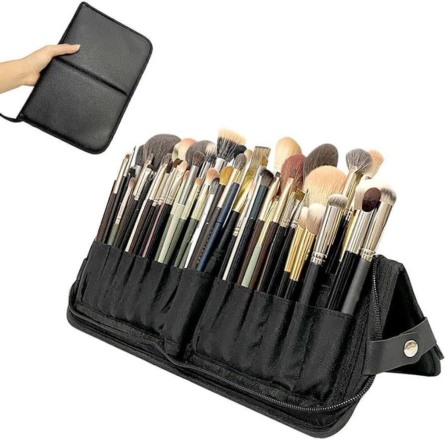 Amazon | メイクブラシケース大容量 40本以上収納可能 プロ用 メイク