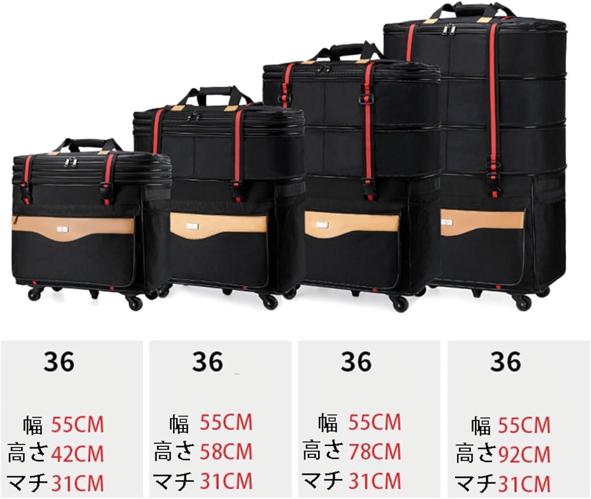 Amazon | [カッキガッキ] ボストンキャリー 2way キャスターバッグ
